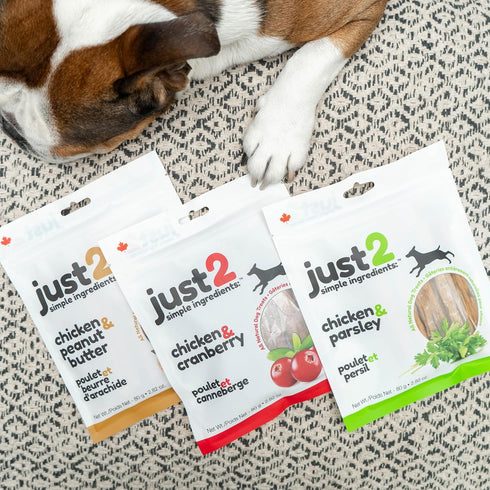 Chicken & Peanut Butter - 2.82 oz - Dehydrated Dog Treats, Only 2 Ingredients, All Natural, Reward & Training, This & That Canine Co....