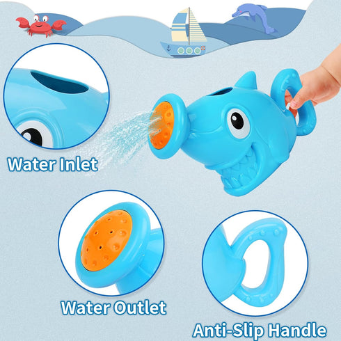 Baby Bath Toys for Toddlers 1-3, 14 Pcs Bathtub Toys for for Kids Age 2-4,Mold Free Bath Boat with Stacking Cup & Watering Can , Water Table Toys ...