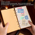 Refillable faux leather journal, password book, planner, sketchbook, notepad, portable travel diary, gift for men and women- A6 Size-(7in x 5in (G...