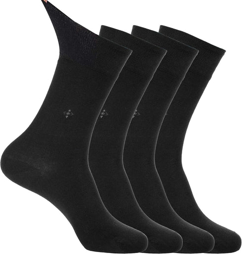 Diabetic Dress Socks Comfortable Soft - Men Women - Non constricting to Ease Circulation Neuropathy Maternity (Black 4 Pairs)...