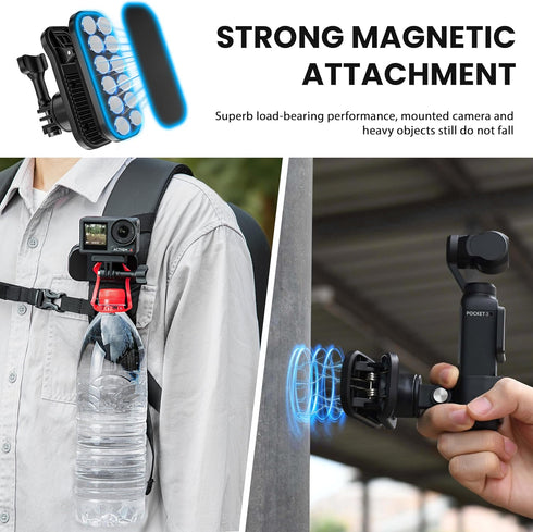 STARTRC OSMO Pocket 3 360° Rotation Magnetic Backpack Clip Mount Shoulder Strap Expansion Adapter Accessories for DJI Pocket 3/OSMO Pockt/Action C...