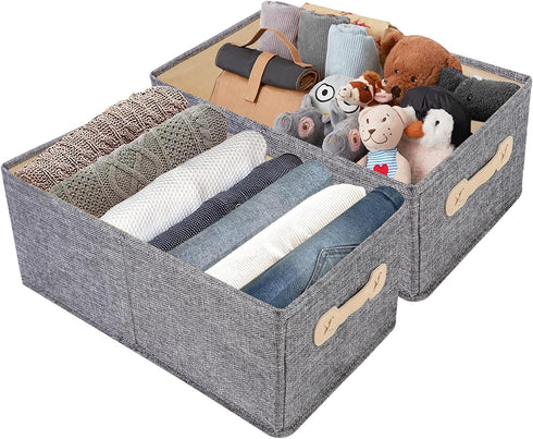 Stackable Storage Bins with Lids 1 Pack Foldable Storage Containers Closet Organizer, Clothes Organizer for Closet, Clothes Organizer for Clothes,...