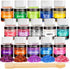 LEOBRO Holographic Chunky Glitter, 15 Colors Craft Glitter for Resin, Nail Body, Jewelry Arts and Crafts, with 5 Mixing Spoons...