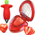 Strawberry Huller Stem Remover and Strawberry Slicer Set,Potatoes Pineapples Carrots Tomato Corer Slicer Cherry Pitter,Fruit Picker Stalks Tools,S...
