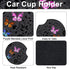 Butterfly Steering Wheel Cover Women Car Accessories Set with Car Cup Holder and Keyring Bracelet Butterflies Design Grip Steering Wheel Cover for...