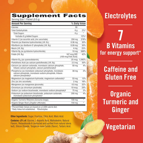 Emergen-C Citrus-Ginger Fizzy Drink Mix, Turmeric and Ginger, Immune Support, Natural Flavors with High Potency Vitamin C, 18 Count...