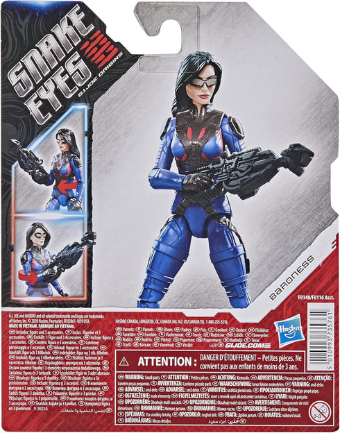 G. I. Joe Snake Eyes: G.I. Joe Origins Baroness Action Figure, Collectible Toy with Fun Action Feature and Accessories, Toys for Kids Ages 4 and U...