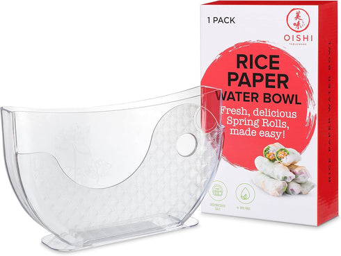 Rice Paper Water-Spring Roll Water Bowl,Rice Paper Holder for Rice Paper Wrappers for Spring Rolls,Summer Rolls. Spring Roll Maker,Banh trang hold...