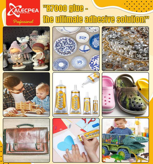 B7000 Glue Clear Adhesive - 25ml/0.84oz (2 Pack) - Jewelry Bead B-7000 Glue with Precise Tips for Rhinestones Fabric, Glass, Jewelry Making, DIY A...