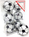 PEPPERLONELY Soccer Shatterproof Sports Ball Ornaments/Decorations, Set of 6PC, 65mm (2-1/2 Inch)...