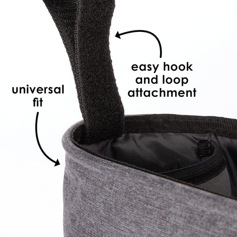Diono Buggy Buddy Universal Stroller Organizer with Cup Holders, Secure Attachment, Zippered Pockets, Safe & Secure, Gray...