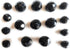 16 Jet Glass Black Buttons Faceted Set Black Ball Buttons for,Blouses, Shirts Etc...