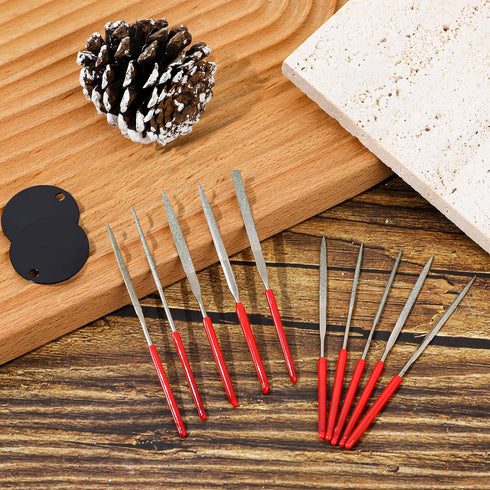 10Pcs Diamond Needle File Set, Model Files Mini Metal File Diamond File Set, Metal File Set Hand Tools, Miniature and Model Files, Small File Jewe...