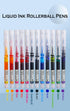12 Colors Gel Ink Pens Rolling Ball pens 0.5 mm Fine Liquid Ink Rollerball Pens Quick Drying and Smooth Writing for Journaling Office Stationery A...