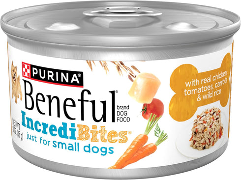 Purina Beneful Small Breed Wet Dog Food with Gravy, IncrediBites with Real Chicken - (Pack of 12) 3 oz. Cans...