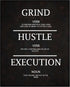 Posterizer 1 pcs-Grind-Hustle-Execution-Motivational & Inspirational Art-Gift for Entrepreneurs-Decor for Home & Office- unframed wall art...