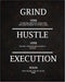 Posterizer 1 pcs-Grind-Hustle-Execution-Motivational & Inspirational Art-Gift for Entrepreneurs-Decor for Home & Office- unframed wall art...