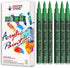 Green Marker Paint Pens - 6 Pack Acrylic Green Permanent Marker, 0.7mm Extra Fine Tip Paint Pen for Art Projects, Drawing, Rock Painting, Stone, C...