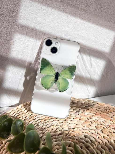 Green Nature Butterfly Phone Grip Stand, Cute Butterfly Cell Phone Holder,Collapsible Phone Charms Accessory,Expanding Kickstand Phone Grip with I...