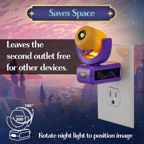 Projectables Disney Wish LED Night Light Plug-in Dusk-to-Dawn Projector Ideal for Kids Girls Boys Nursery Playroom Bathroom Bedroom 80089......