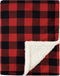 Hudson Baby Unisex Baby Plush Mink and Sherpa Blanket, Buffalo Plaid, One Size...