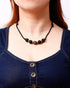 Natural Black Obsidian Choker Necklaces for Women Lucky Stone Healing Crystals Gemstone Beads Balance Necklace for Men...