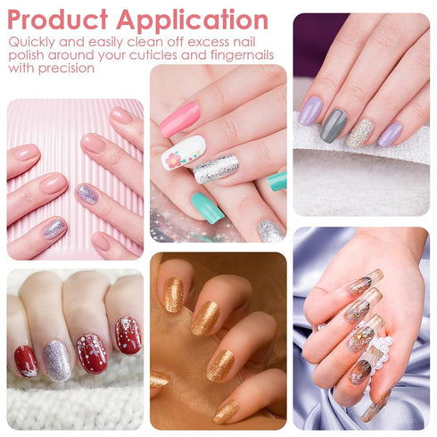 Nail Clean Up Brush, 3PCS Nail Art Clean Up Brushes Nail Painting Brushes Nail Remover Brush Nail Pen Painting Tools for Nail Art Design Manicure ...