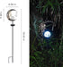 Solar Garden Decor Light - Moon Fairy Stake with Waterdrop & Star Charms, Waterproof Cool White for Patio, Lawn, Pathway, Yard...