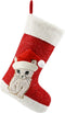 WEWILL 20'' Cute Cat Christmas Stockings Embroidered Xmas Socks Holiday Party Pet Theme Gift for Kitty...