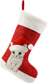 WEWILL 20'' Cute Cat Christmas Stockings Embroidered Xmas Socks Holiday Party Pet Theme Gift for Kitty...
