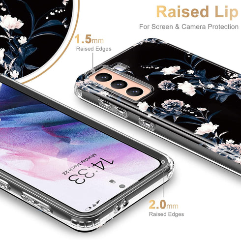 ESDOT for Samsung Galaxy S21 Case,Military Grade Passing 21ft Drop Test,Rugged Cover with Fashionable Designs for Women Girls,Shockproof Protectiv...