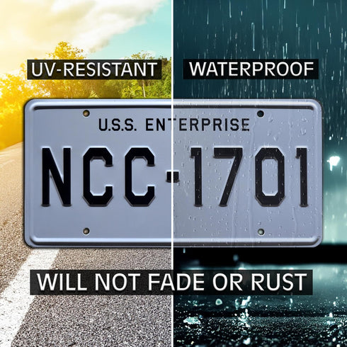 USS Enterprise | NCC-1701 | Metal Stamped License Plate...