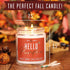 Fall Candles, Pumpkin Candle - 'Hello Pumpkin' Soy Pumpkin Spice Candle I Infused with Essential Oils I Fall Candle Decor, Fall Scented Candle I 9...