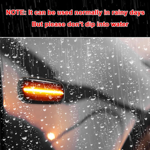 X AUTOHAUX Car Markers Light Accessories LED Side Marker Lights Sequential Flashing Turn Signal Light Assembly for Audi A6 2000-2011 for Audi A4 2...
