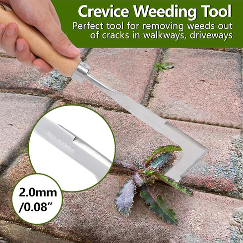 Hand Weeder Tool Garden Weeding Tool, Uprooting Weeding Tool Gardening Weeder Tool, Stainless Steel Gardening Tools for Yard and Garden, 3 Pcs...