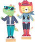 Stephen Joseph, Magnetic Dress Up Doll Dino and Lion...