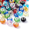 RUBYCA Murano Faceted Beads for Jewelry Making Glass Beads for Bracelets Making Charms European Silver Core Lampwork Spacer Craft Large Hole Bulk ...
