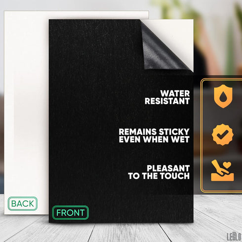 Black Felt Sheets with Adhesive Backing - 12Pcs Sticky Felt Sheets Adhesive Backed Craft Supply Box Liner Jewelry Furniture Felt Fabric Sheets - A...
