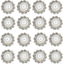 50 pcs Rhinestone Embellishments Crystal Button Silver Flatback DIY Craft for Flower Headband Dress Decoration Accessory 12mm (Silver Back Pearl)...