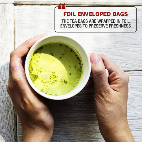 Tipson Organic Matcha Green Tea - Masala Chai Flavor - 25 Foil Enveloped Double Chambered Bags - Keto/Paleo...