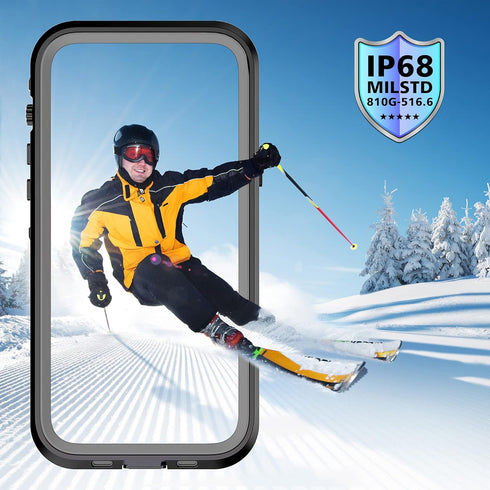 Waterproof Case for iPhone 13 Pro Max 6.7", Full Body Shockproof Dustproof Built-in Screen Protector Snowproof Cover IP68 Waterproof Case for iPho...