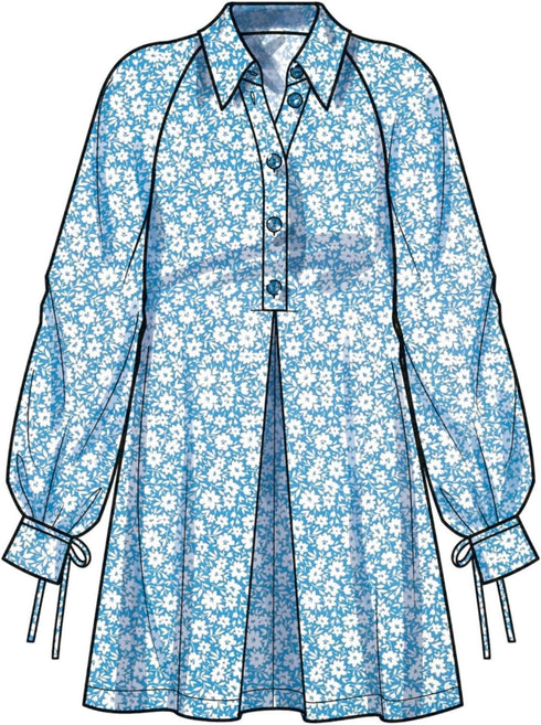 Simplicity Misses' Half-Button Dress Sewing Pattern Packet, Code S9744, Sizes 18-20-22-24-26, Multicolor...