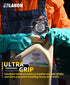 LANON 3 Pairs Nitrile Chemical Resistant Gloves, Reusable Heavy-Duty Rubber Gloves, Acid, Alkali & Oil Protection, Non-Slip, Large...