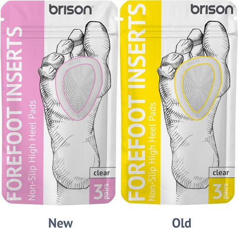 Brison Metatarsal Pads Ball of Foot Cushion 3 Pairs - Metatarsal Pads for Women Men High Heels Inserts - Soft Gel Forefoot Callus Metatarsalgia Pa...