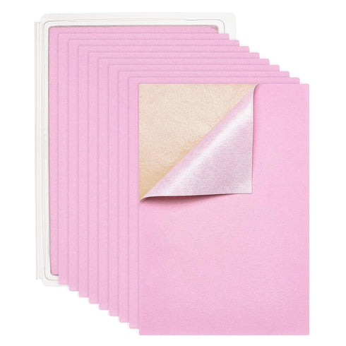 BENECREAT 20PCS PearlPink Velvet Fabric Sticky Back Adhesive Back Sheets, A4 (8.3"x11.8") Self-Adhesive Durable Multi-Purpose Fabric for Halloween...