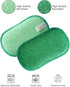 Multipurpose Kitchen Scrub Sponges 6pcs, Heavy Duty Cleaning Non-Scratch Scrub Sponge, Reusable Microfiber Sponge for Household Cleaning, Random C...