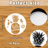 Chuangdi 16 Pcs Large Round Stencils for Painting on Wood Welcome Summer Stencils Welcome Seasonal Reusable Stencils Snowflake Plastic Templates D...