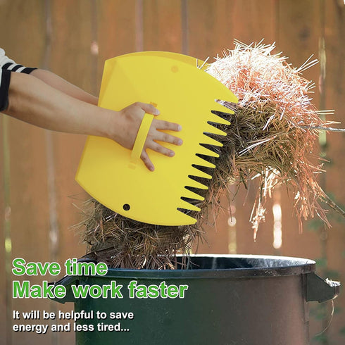 Garden and Yard Leaf Scoops Hand Rakes, Large Sized, Multiple Use for Leaves, Lawn Debris and Trash Pick Up Good Use 1 Pair...