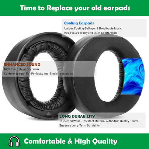 Cooling Replacement Earpads Cushions Compatible with Sony Playstation 5 Pulse 3D PS5 Headset Ear Pads with Cooling Gel Layer...