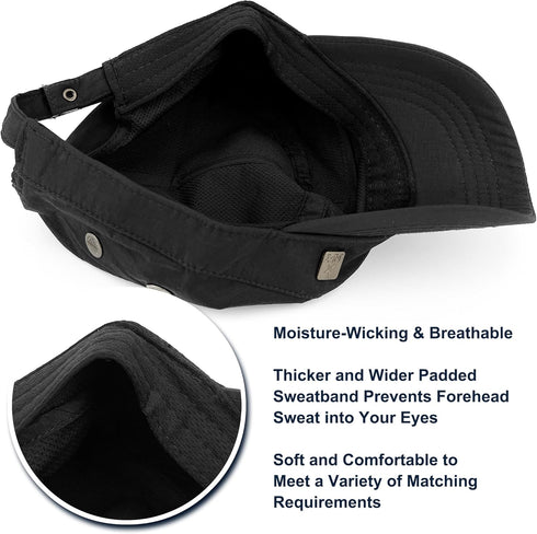 REDSHARKS Polyester Water Resistant Military Caps for Men Quick Dry Cadet Hats for Women Army Cap Flat Top Dad Hat...